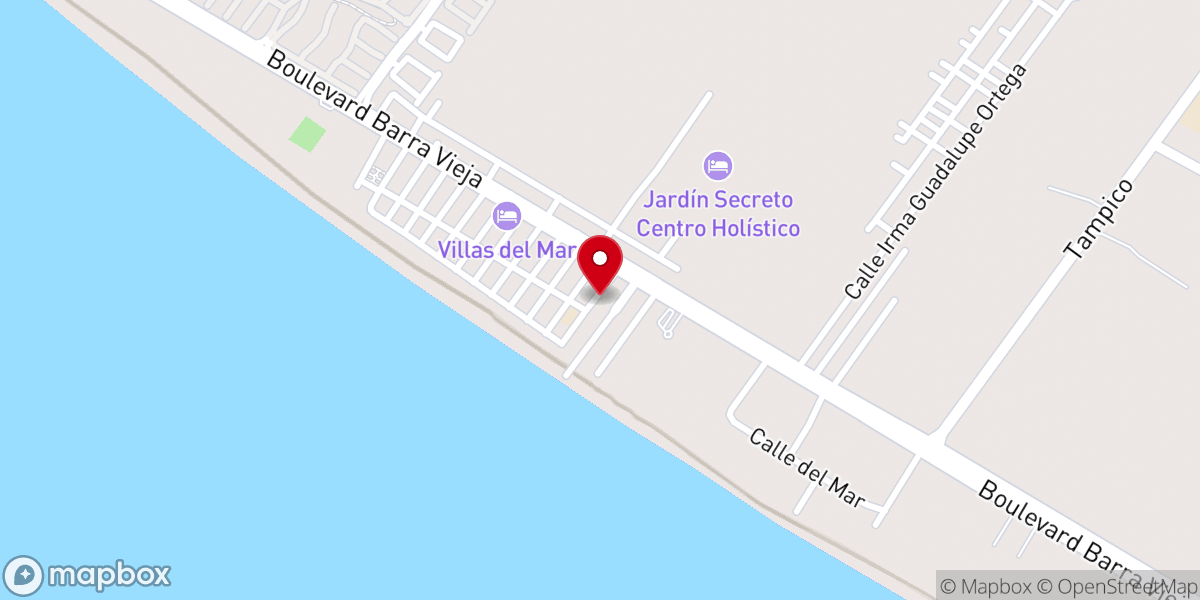 Map showing location of Iglesia Reina de los Mares