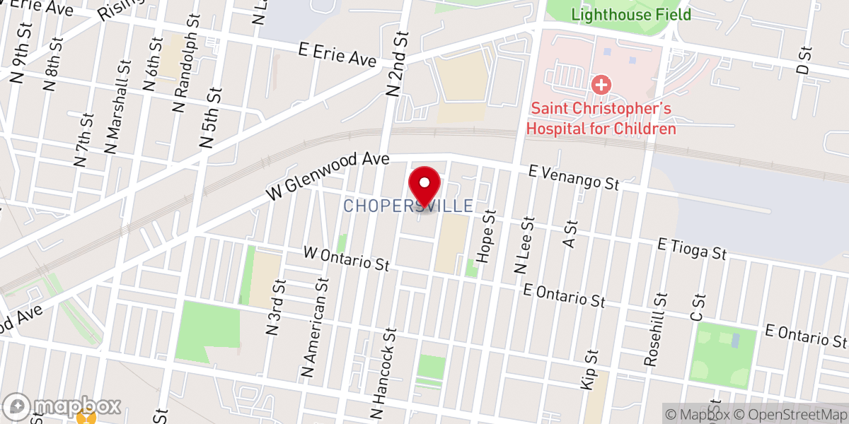 Map showing location of New Creation Luthern Church
