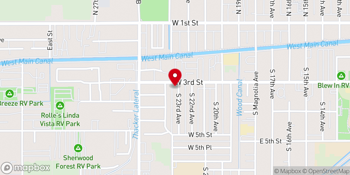 Map showing location of Maranatha Baptist Church