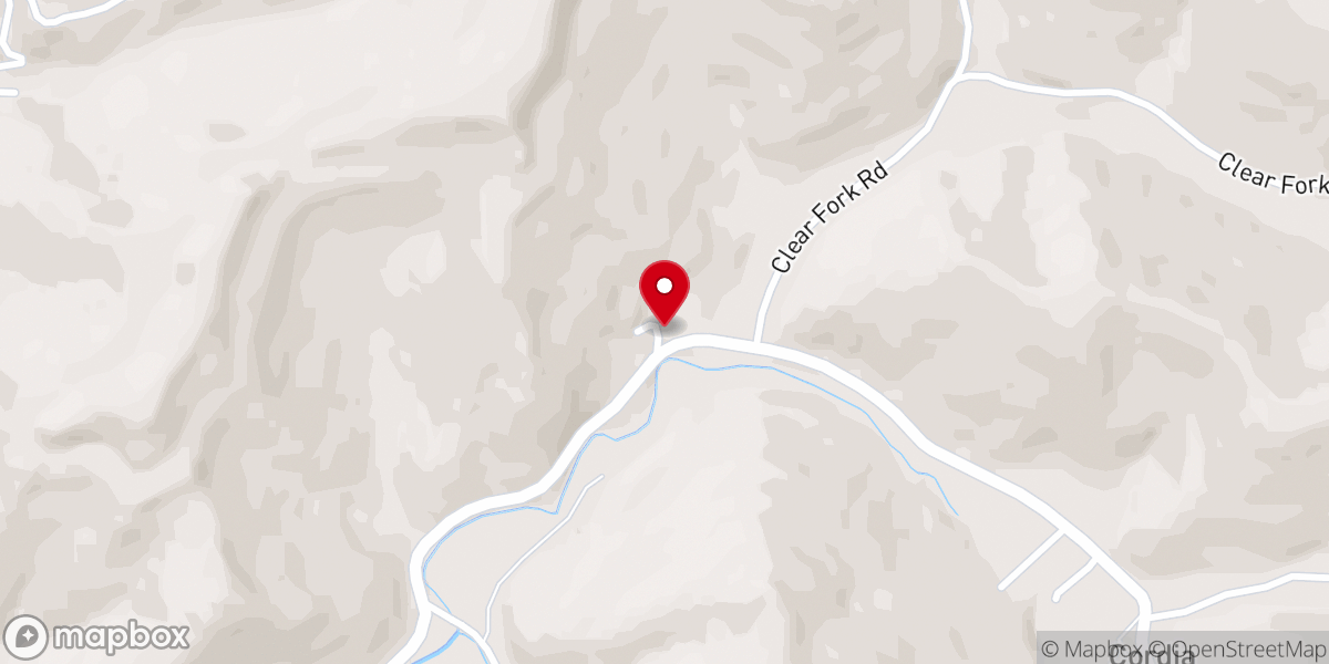 Map showing location of Clear Fork Regular Baptist Church of Jesus Christ
