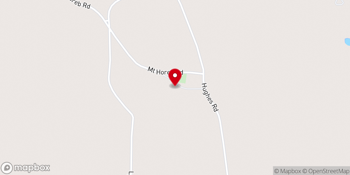Map showing location of Mount Horeb Baptist Church