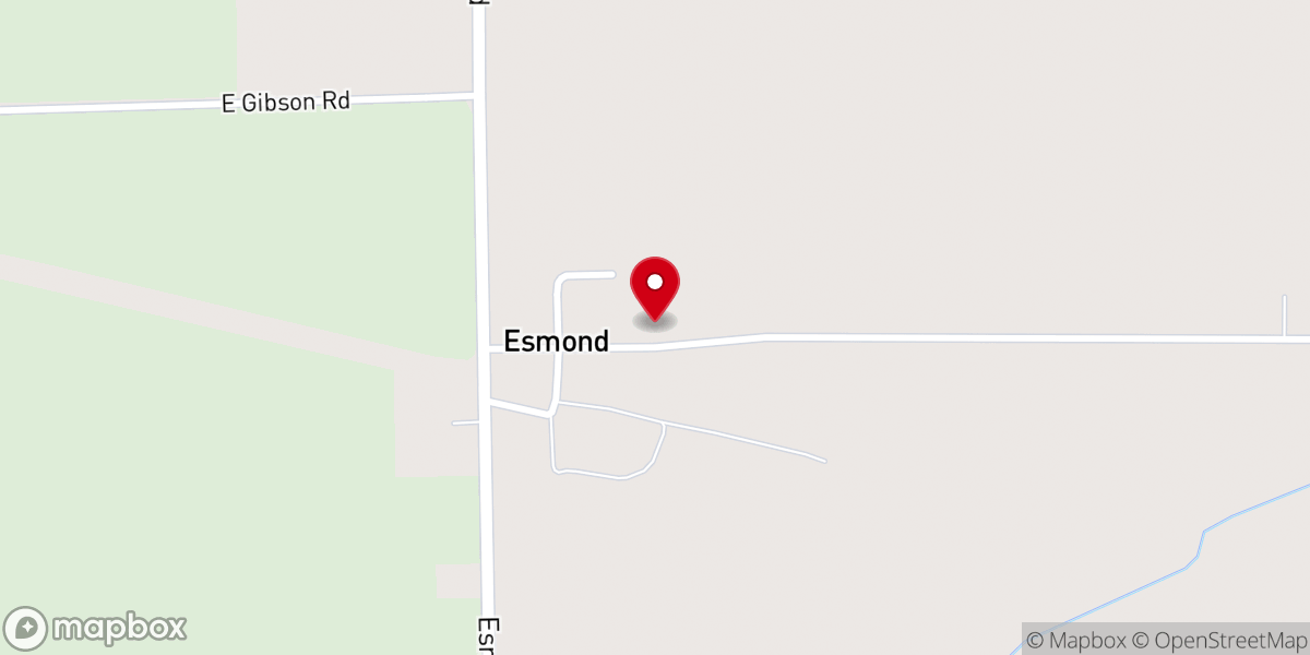 Map showing location of Esmond United Methodist