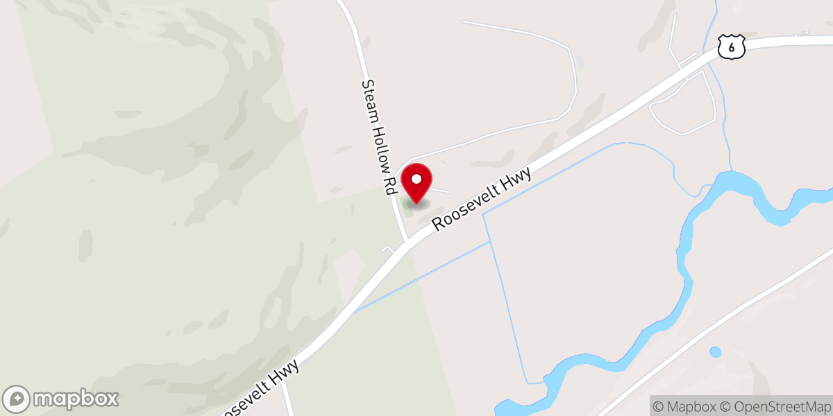 Map showing location of Old Burlington Methodist Church