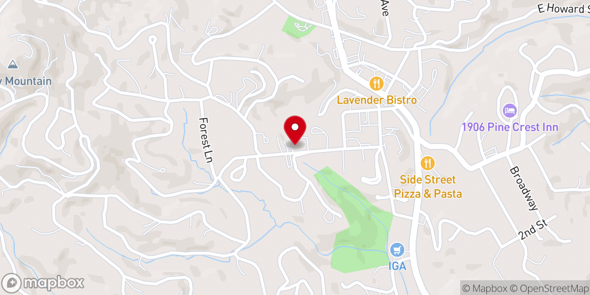 Map showing location of The Congregational Church, UCC in Tryon