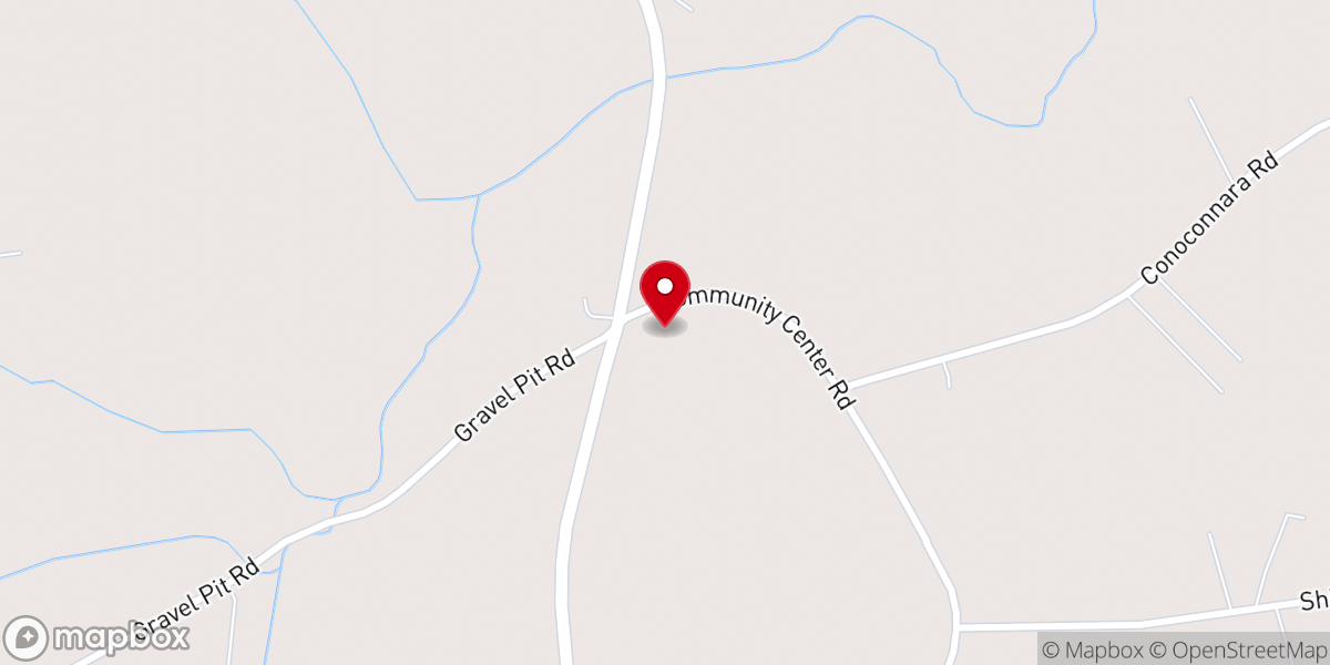 Map showing location of Tillery Chapel Baptist Church