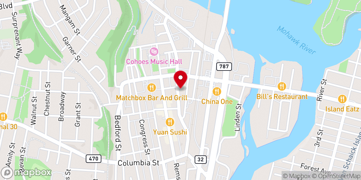 Map showing location of United Church of Cohoes ECOPC