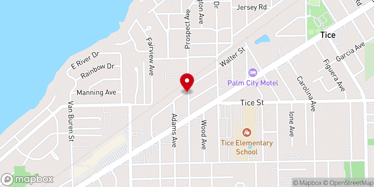 Map showing location of Our Lady Queen of Angels