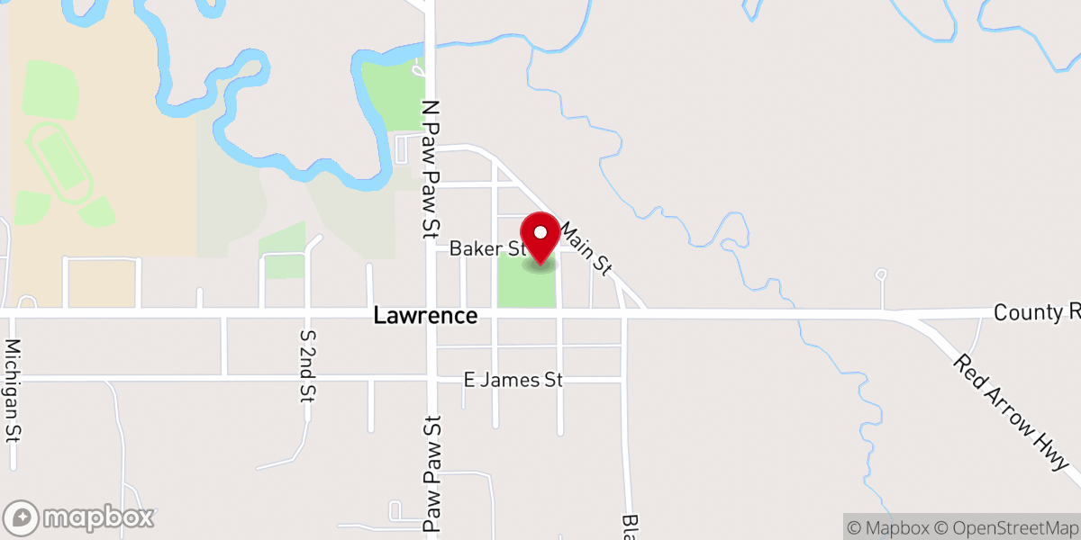 Map showing location of Lawrence Park