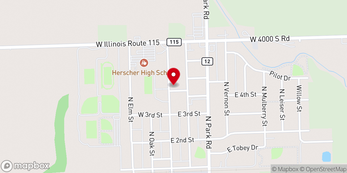 Map showing location of Saint Margaret Mary Catholic Church, Herscher