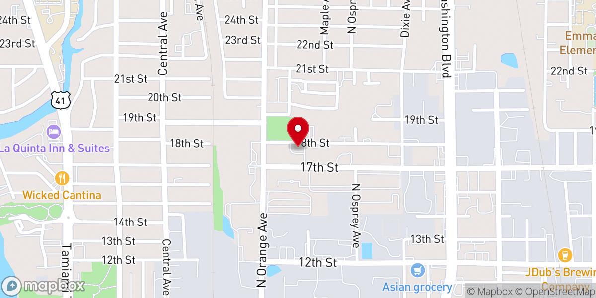 Map showing location of Bethlehem Bible Church