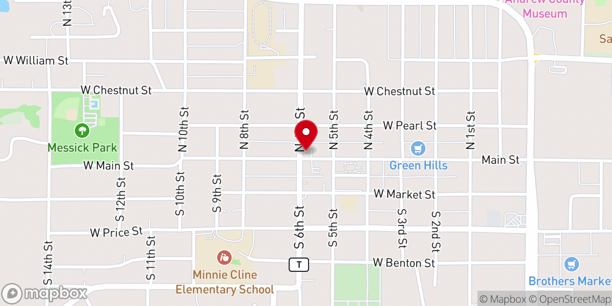 Map showing location of Savannah Church of Christ