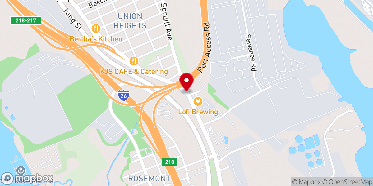 Map showing location of Grace Fellowship Ministries, Charleston, SC