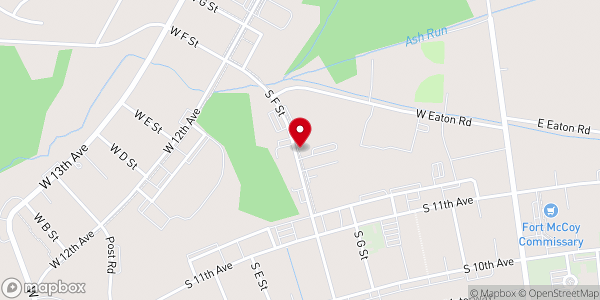 Map showing location of Fort McCoy Chapel #1