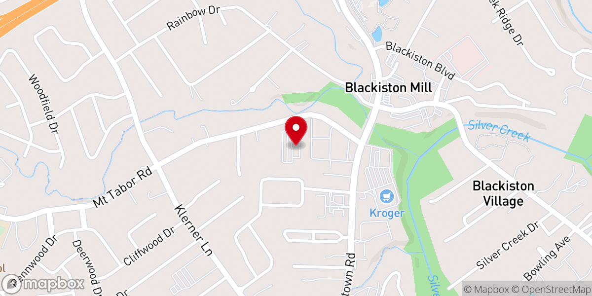 Map showing location of Greater Faith Church - New Albany