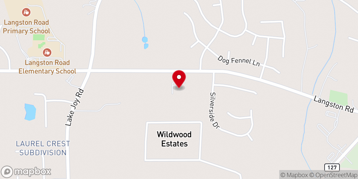 Map showing location of Christ Lutheran Church and School