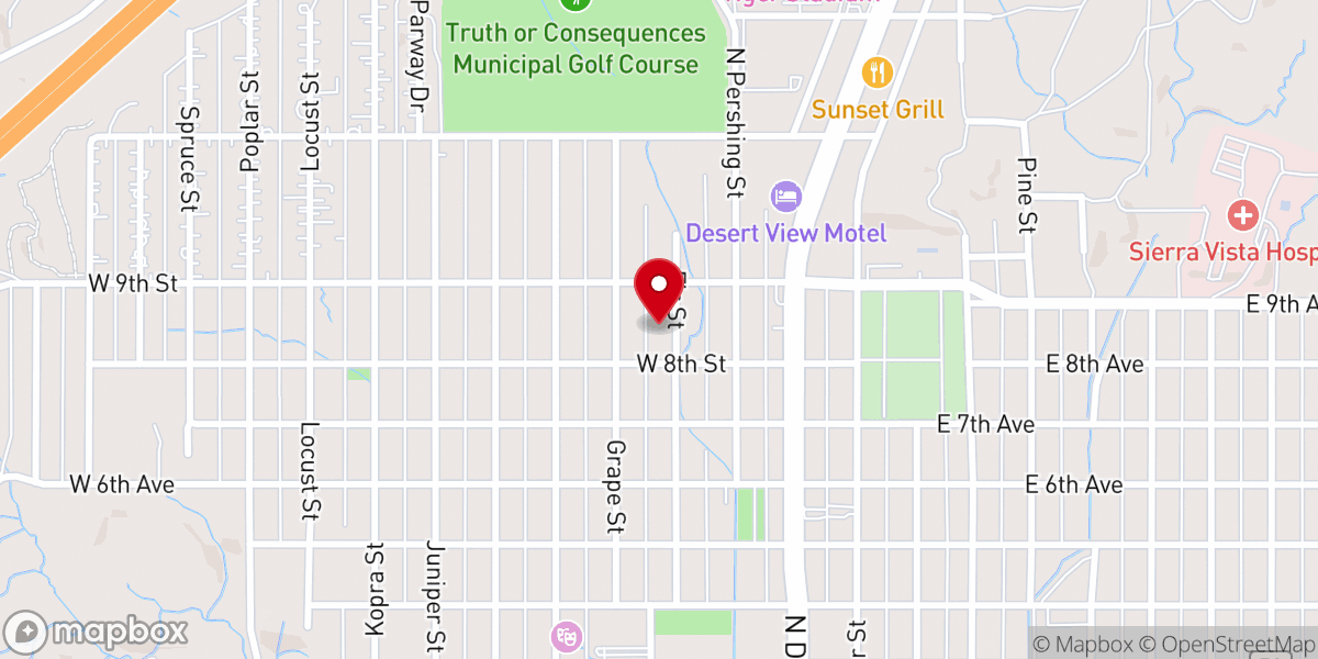 Map showing location of Central Christian Church