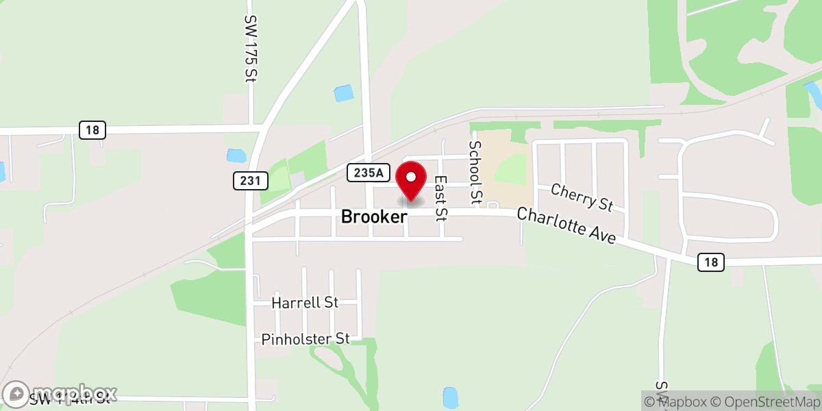 Map showing location of Pine Hill Lodge No. 9