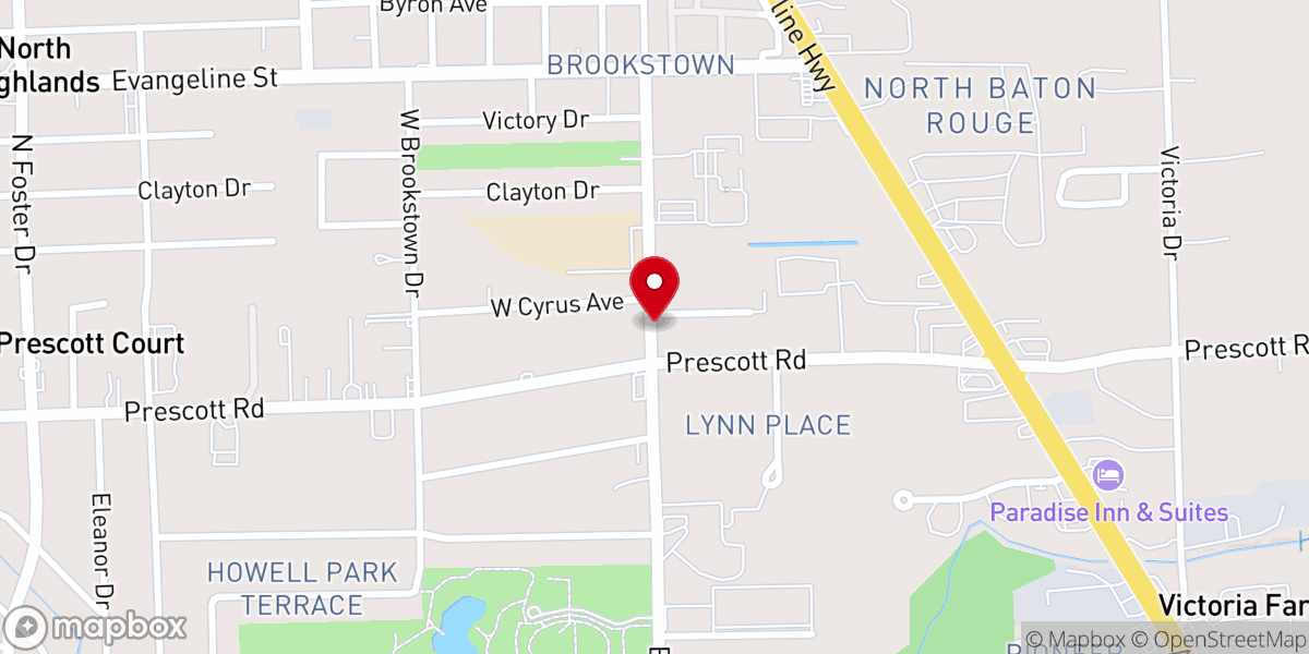 Map showing location of Trinity Bible Baptist Church