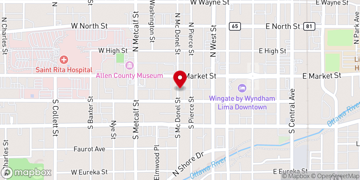Map showing location of Resurrection Church