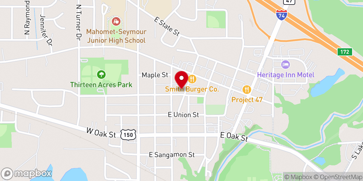 Map showing location of New Beginnings Lutheran Church