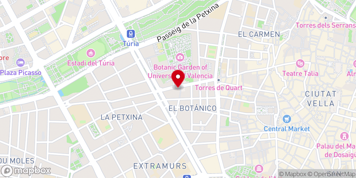 Map showing location of Iglesia de San Miguel y San Sebastián, 1726-1739. Barroco