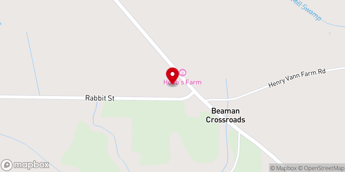 Map showing location of Free Will Holiness Campground