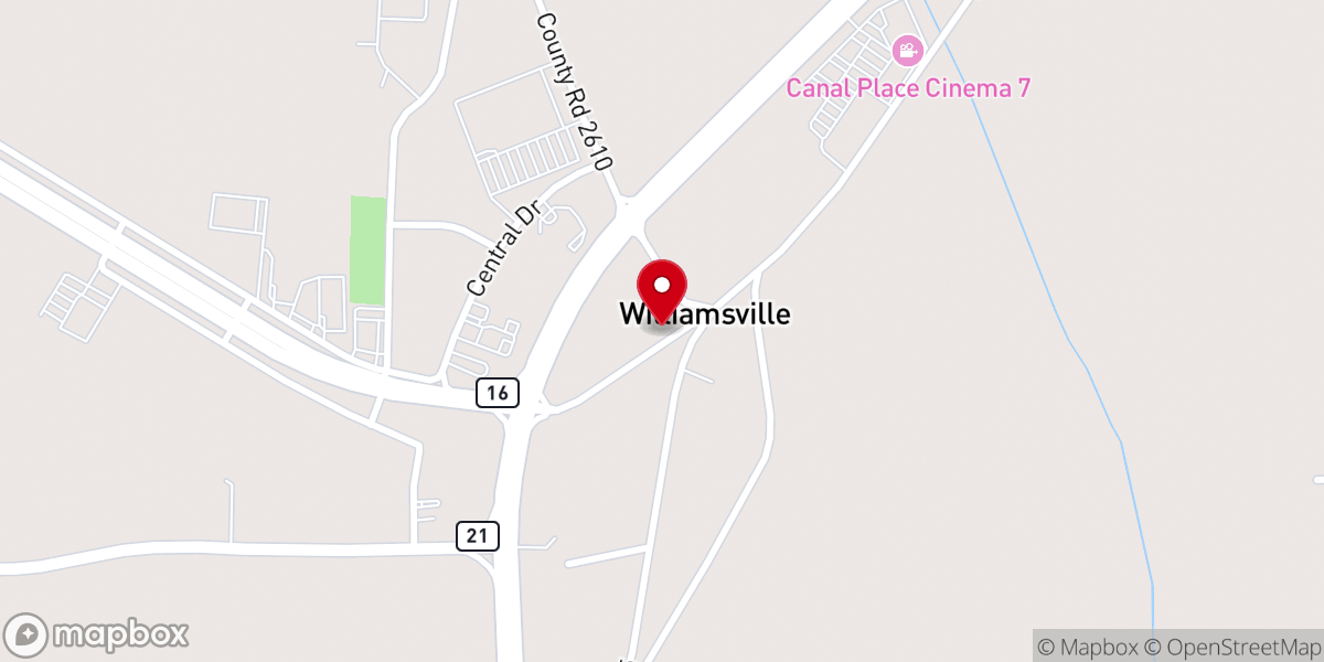 Map showing location of New Pleasantdale Baptist Church