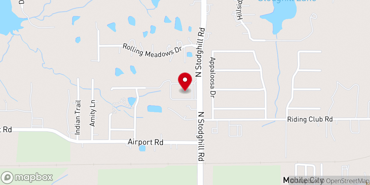 Map showing location of Eastridge Church of Christ