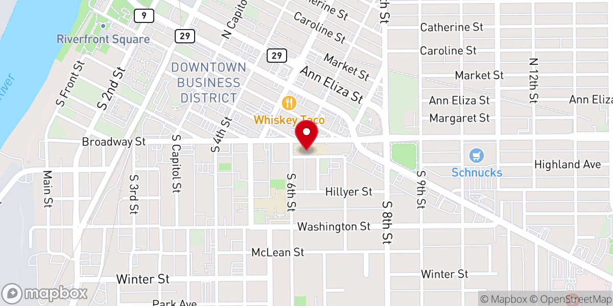 Map showing location of St Joseph's Catholic School and Preschool