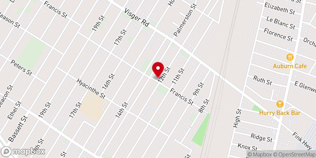 Map showing location of Fellowship Church of God in Christ