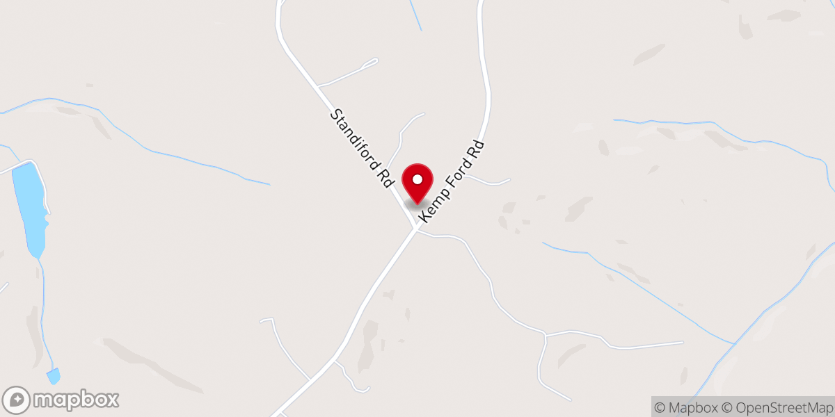Map showing location of Union Hall Church
