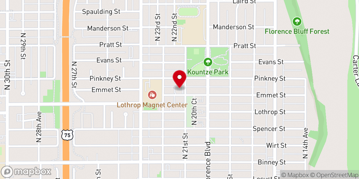 Map showing location of Faith Temple Church of God in Christ