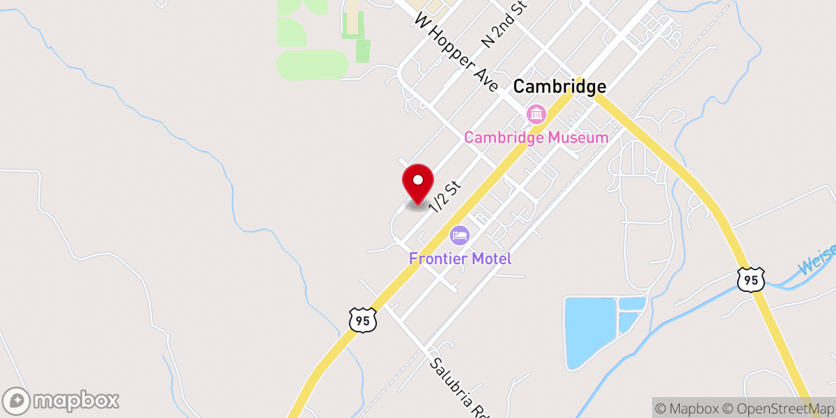Map showing location of Holy Rosary Catholic Church