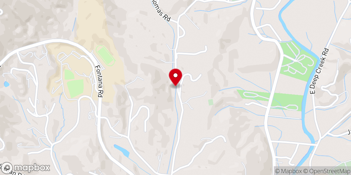 Map showing location of Bryson City Church of God