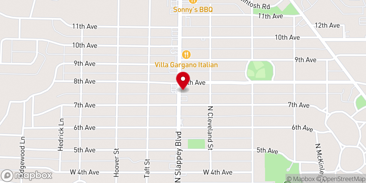 Map showing location of Institutional First Baptist Church