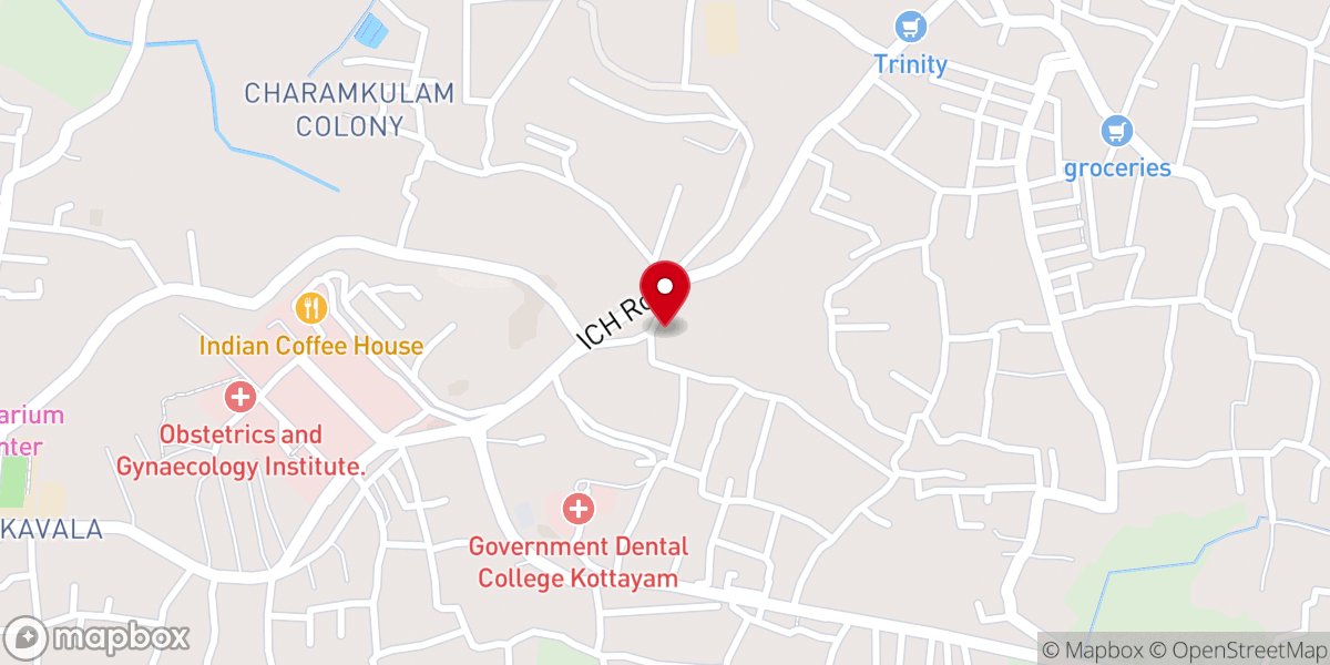 Map showing location of Holy Family Syro Malabar Church