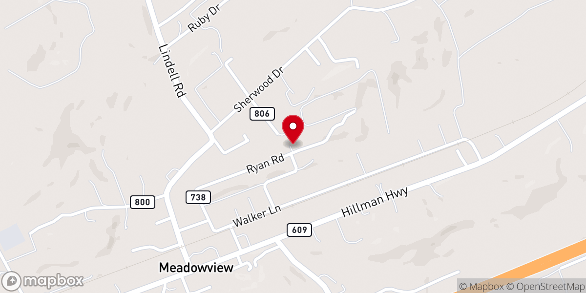 Map showing location of Harvest Fellowship Church