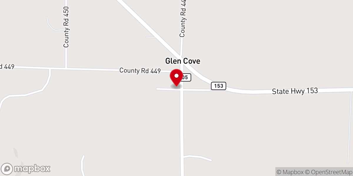 Map showing location of Glen Cove Baptist Church