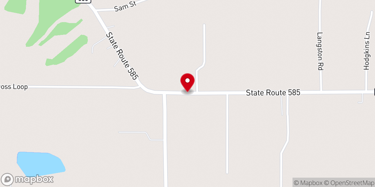 Map showing location of Chickasaw Church of Christ