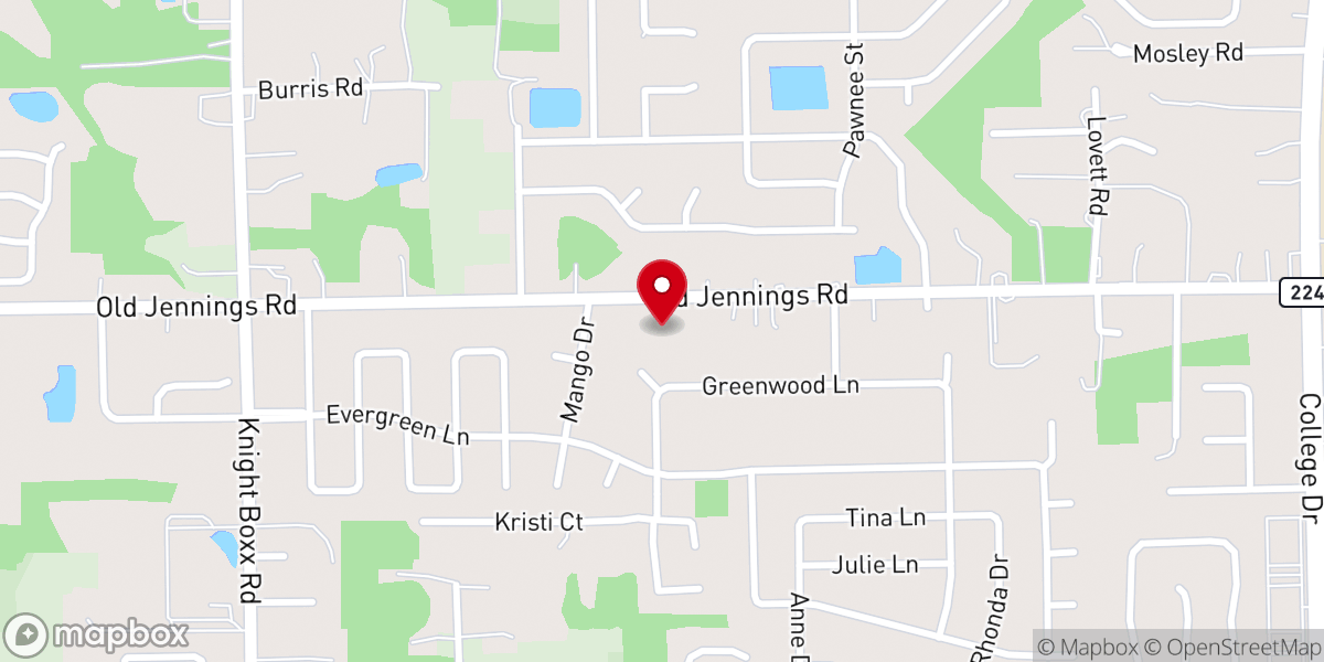 Map showing location of Peoria Church
