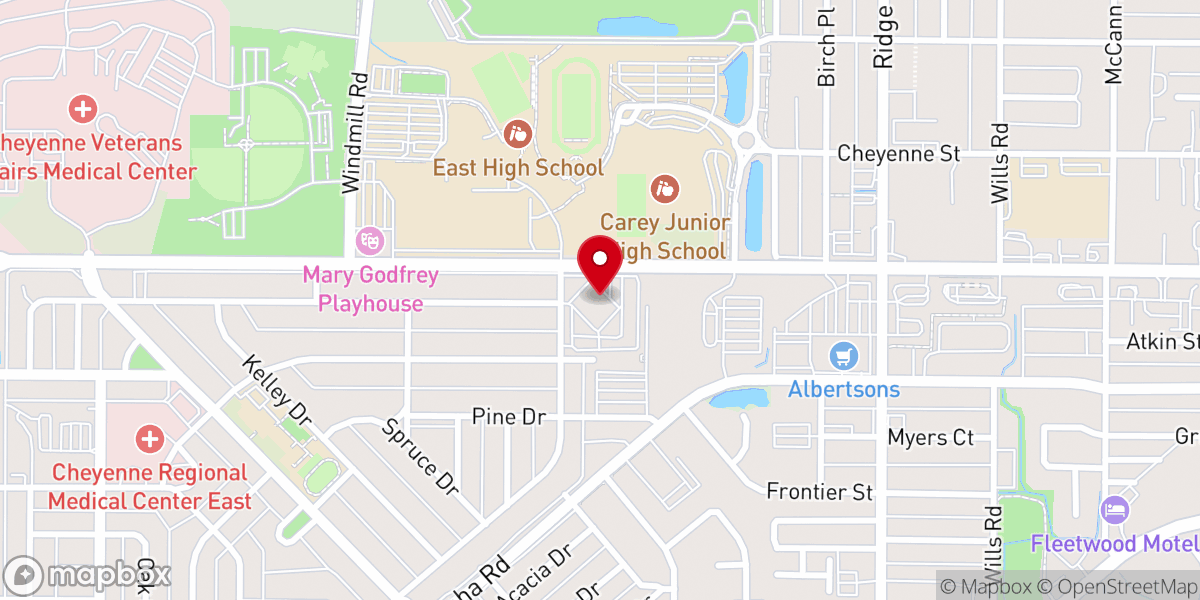 Map showing location of CrossBridge Alliance Church