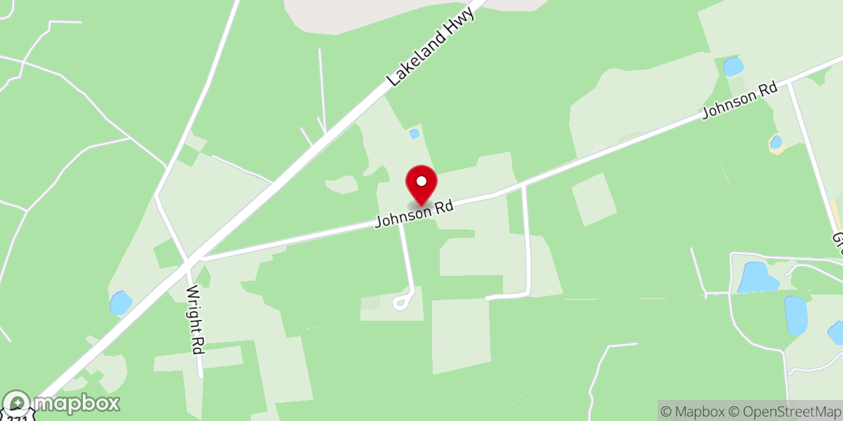 Map showing location of New Hopewell Church
