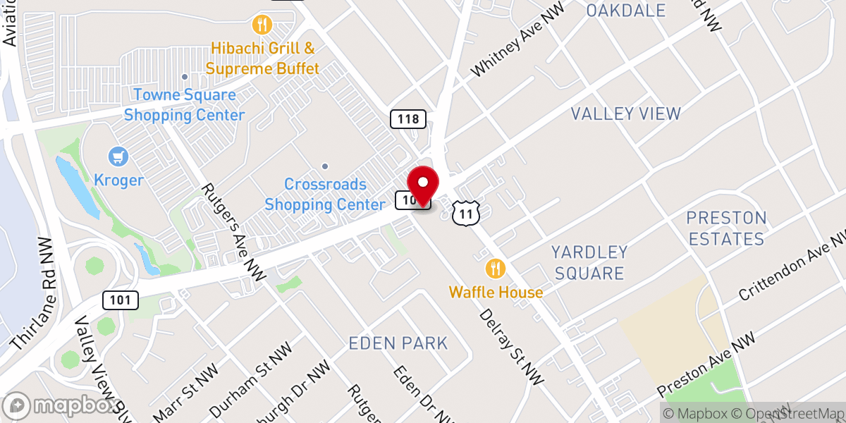 Map showing location of Airlee Court Baptist Church