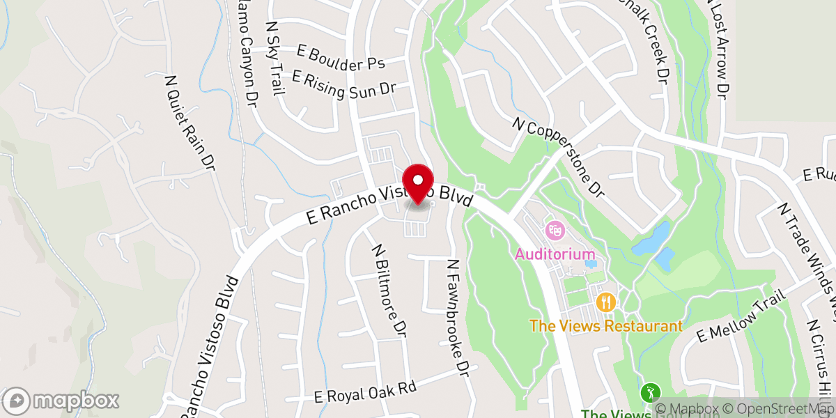 Map showing location of Vistoso Community Church