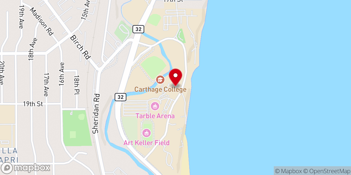 Map showing location of A. F. Siebert Chapel