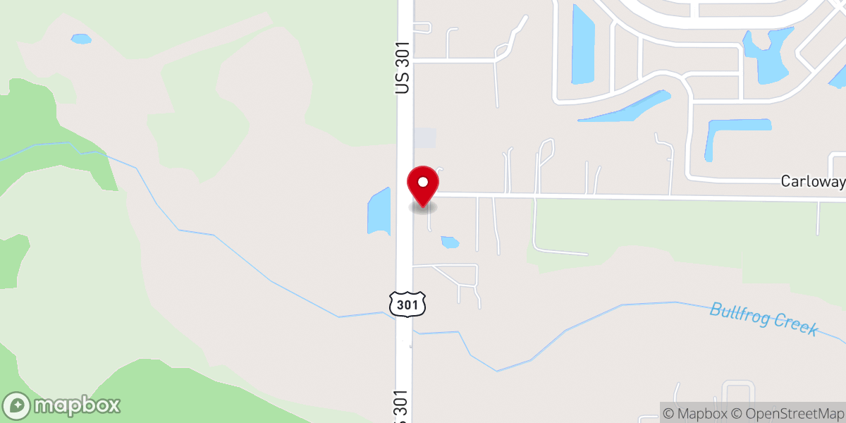 Map showing location of East Bay Church of Christ