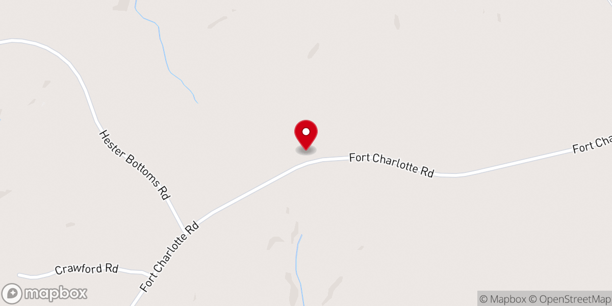 Map showing location of Spring Grove Church