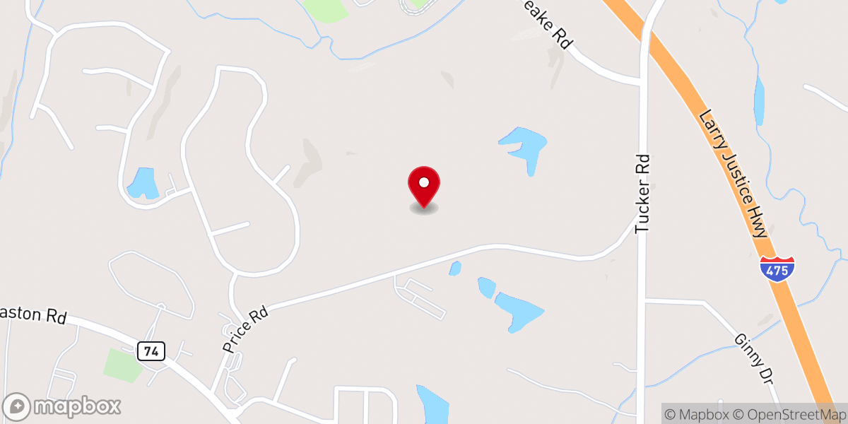Map showing location of Bellevue Baptist Church
