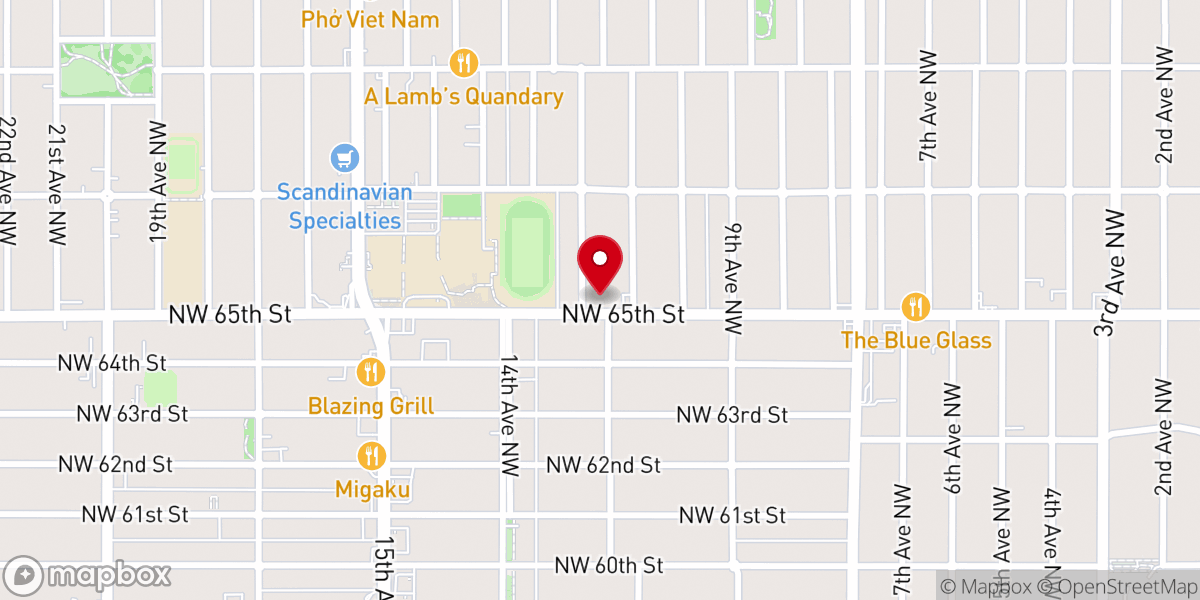 Map showing location of St Paul United Church of Christ, Ballard, Seattle