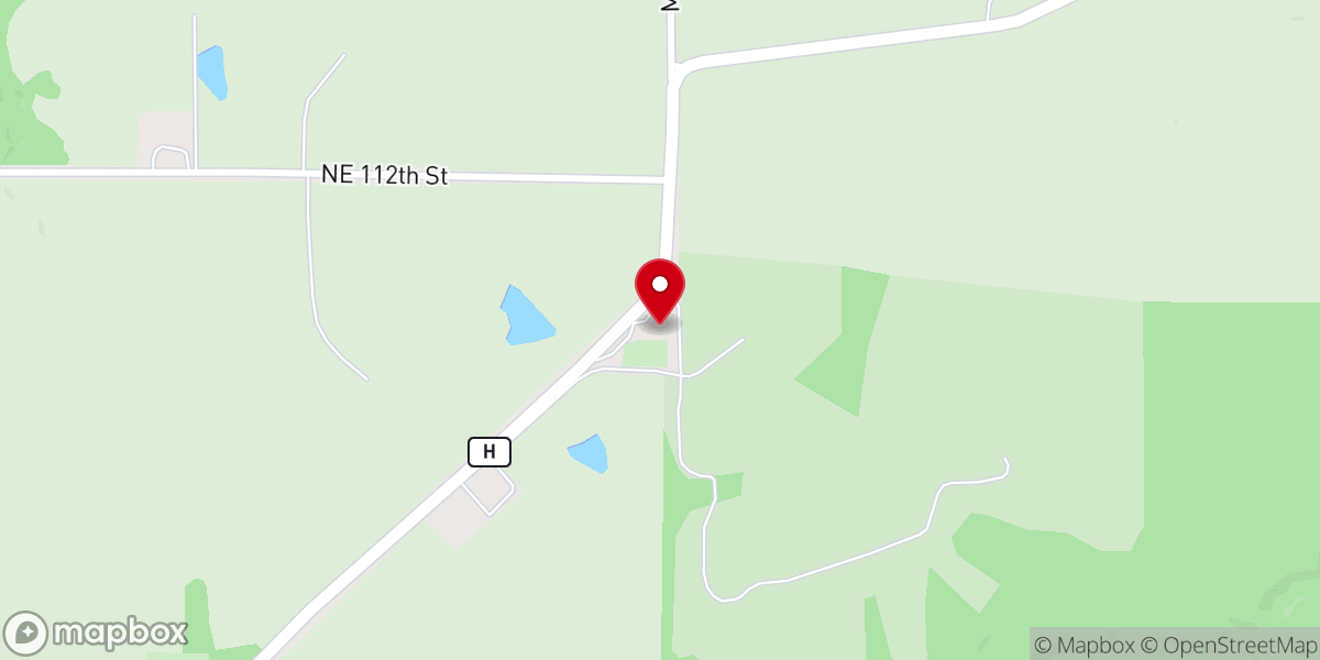 Map showing location of Woodland Baptist Church